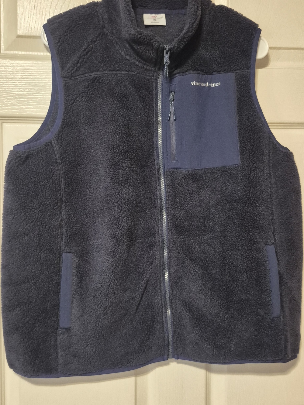 Vineyard Vines Kids Navy Sherpa Fleece Vest